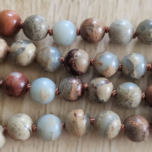 Jaspis („Shoushan-Jaspis") -Mala (2) mit Baumwollquaste: – Bild 11