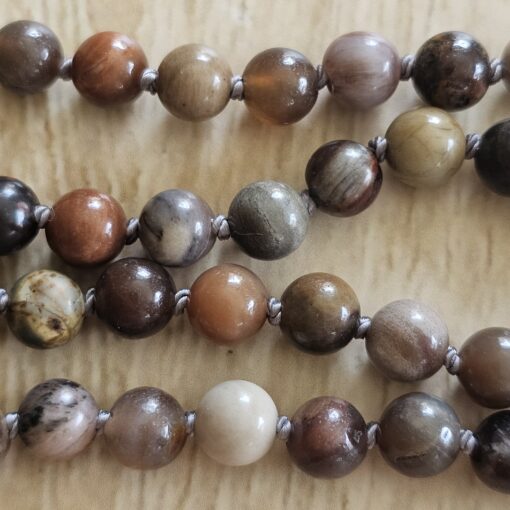 Mala aus versteinertem Holz (3) mit Baumwollquaste – Bild 11