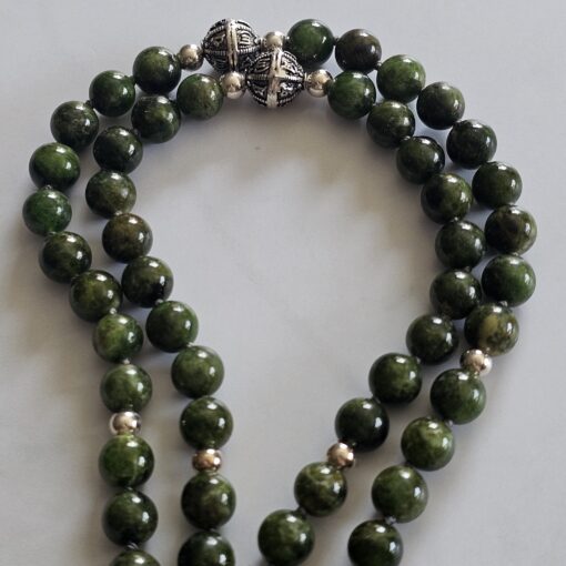 Chromdiopsid-Mala (2) mit Chromdiopsid-Donut – Bild 11