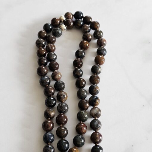 Pietersit-Mala (1) mit Pietersit-Anhänger (Freiform) und Armband – Bild 12
