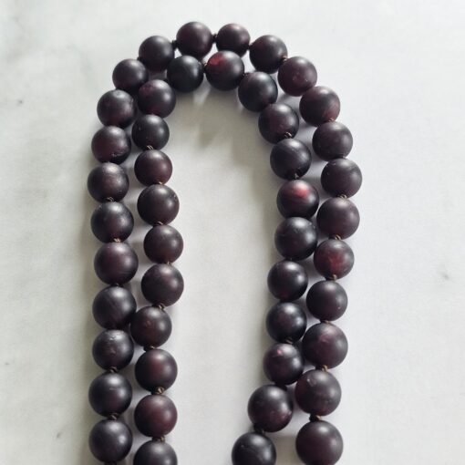 Granat (matt) -Mala mit Granat-Anhänger (Freiform) und Armband – Bild 12