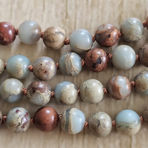 Jaspis („Shoushan-Jaspis") -Mala (2) mit Baumwollquaste: – Bild 12