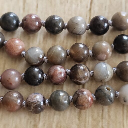 Mala aus versteinertem Holz (3) mit Baumwollquaste – Bild 12
