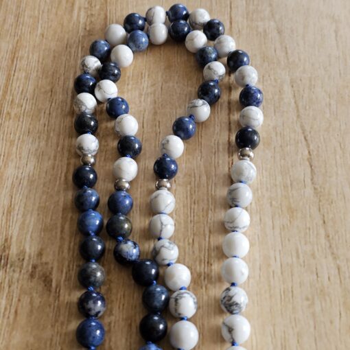 Dumortierit-Magnesit-Mala (1) mit Dumortierit-Donut und Armband – Bild 12