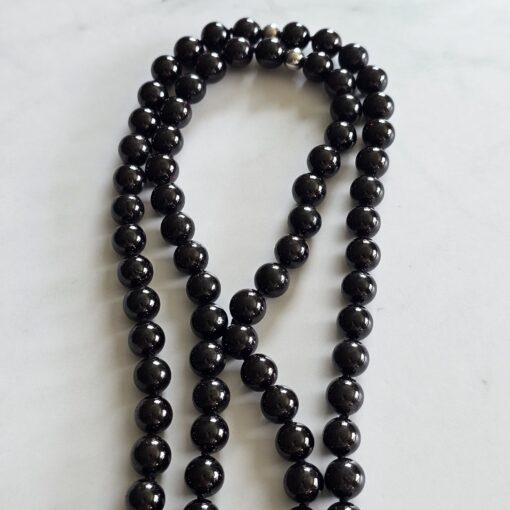 Granat (dunkel) -Mala mit Granat-Donut und Armband – Bild 12