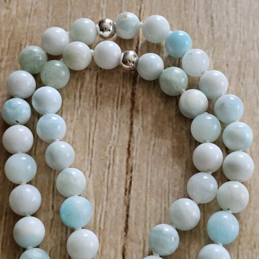 Hemimorphit-Mala mit Hemimorphit-Drusen-Anhänger und Armband – Bild 13