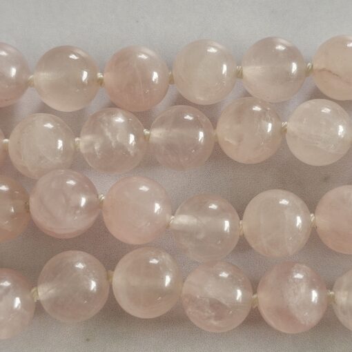 Rosenquarz-Mala mit Rosenquarz-Navette – Bild 13