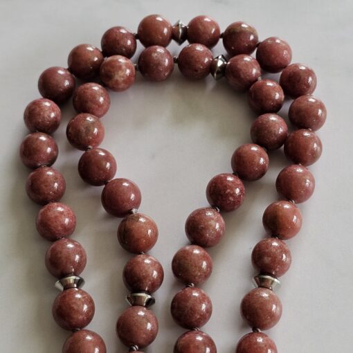 Thulit-Mala (2) mit Thulit-Anhänger (Freiform) und Armband – Bild 13