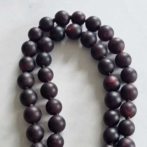 Granat (matt) -Mala mit Granat-Anhänger (Freiform) und Armband – Bild 13