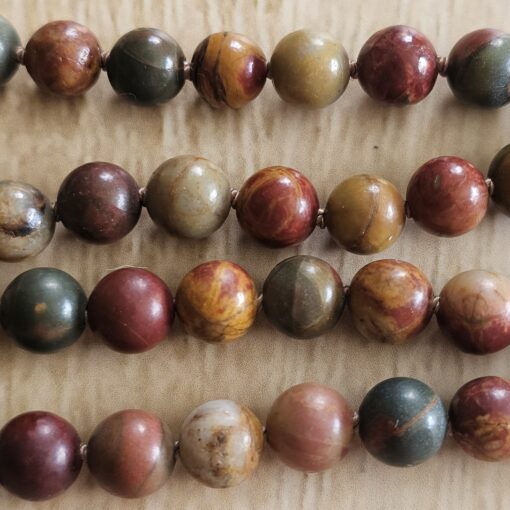 Jaspis („Picasso-Jaspis“) -Mala (1) mit „Picasso-Jaspis“-Anhänger und Armband – Bild 13