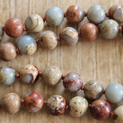 Jaspis („Shoushan-Jaspis") -Mala (2) mit Baumwollquaste: – Bild 13