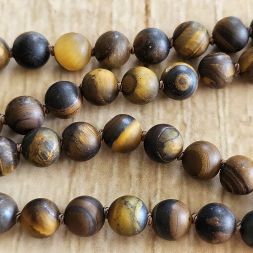 Tigerauge (matt) -Mala mit Seidenquaste – Bild 13