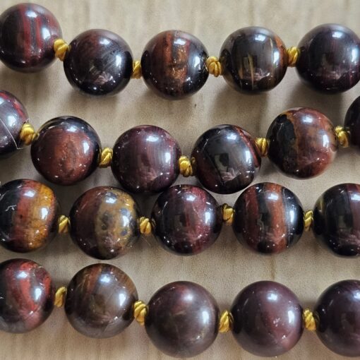 Tigereisen-Messing-Mala (3) mit Tigereisen-Anhänger (breiter Tropfen) – Bild 13