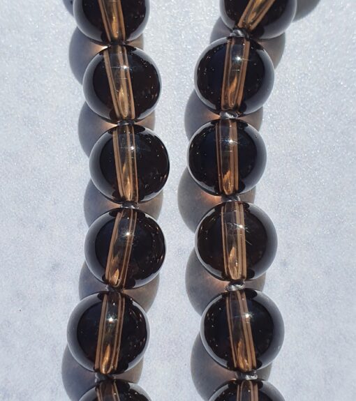 Granat-Rauchquarz-Rosenquarz-Mala mit Edelstahlanhänger (Blume des Lebens) und passendem Armband – Bild 13
