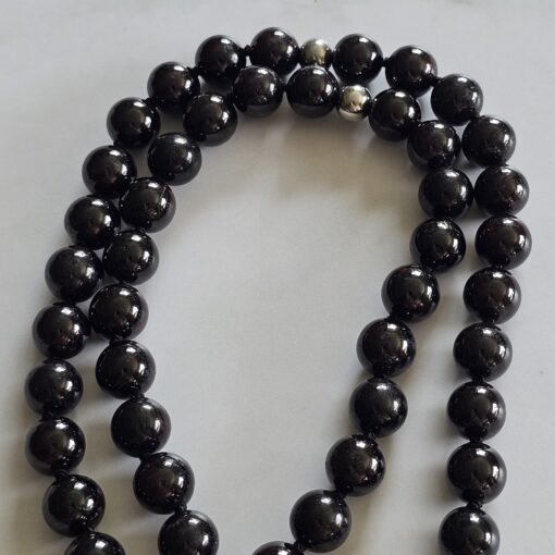 Granat (dunkel) -Mala mit Granat-Donut und Armband – Bild 13