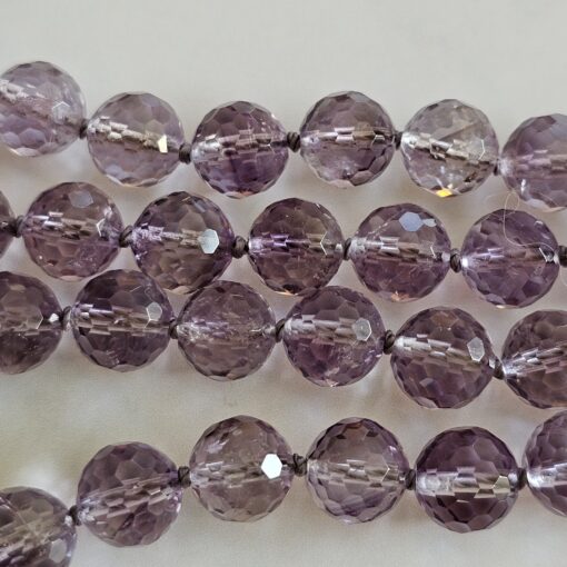 Amethyst (hell und facettiert) -Mala mit Kreuzanhänger aus 925 Silber und Amethyst sowie Armband – Bild 14