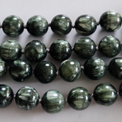 Seraphinit-Mala (2) mit Seraphinit-Anhänger (Oval) – Bild 14