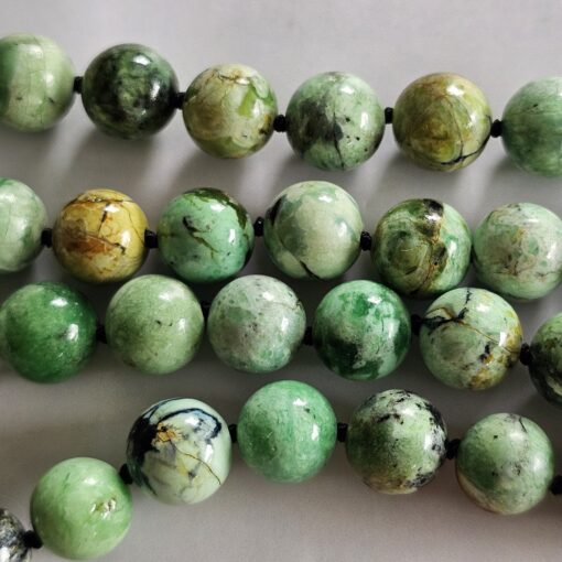 Variscit-Kupfer-Mala mit Variscit-Donut und Armband – Bild 14