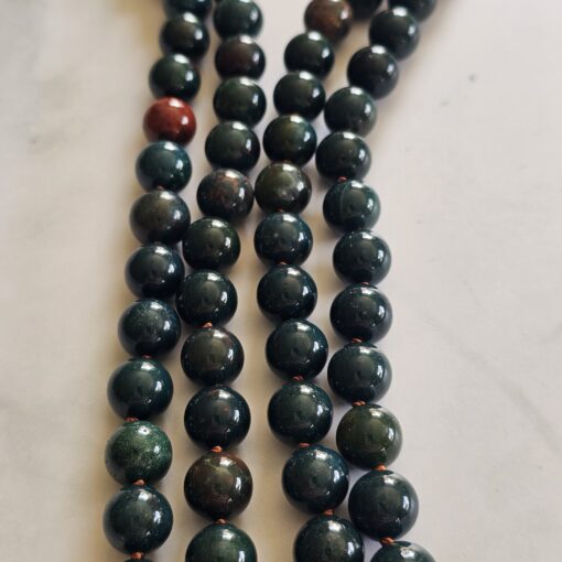 Heliotrop-Mala mit Heliotrop-Anhänger (Freiform) und Armband – Bild 11