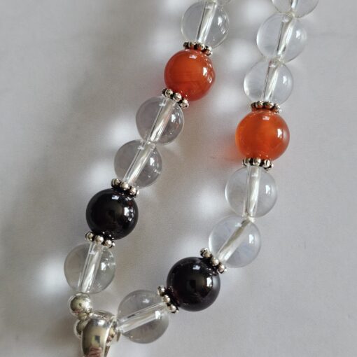 Bergkristall-Chakra-Mala (2) mit rundem Chakra-Anhänger (Blume des  Lebens) – Bild 14