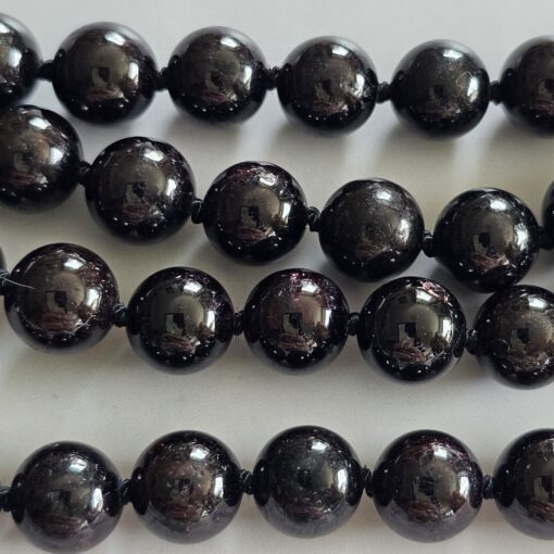Granat (dunkel) -Mala mit Granat-Donut und Armband – Bild 14