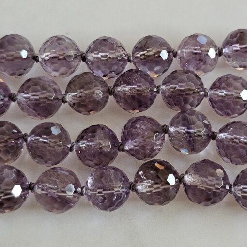 Amethyst (hell und facettiert) -Mala mit Kreuzanhänger aus 925 Silber und Amethyst sowie Armband – Bild 15