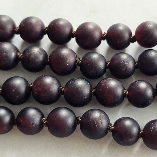 Granat (matt) -Mala mit Granat-Anhänger (Freiform) und Armband – Bild 15
