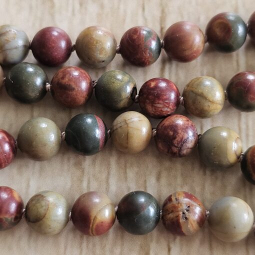 Jaspis („Picasso-Jaspis“) -Mala (1) mit „Picasso-Jaspis“-Anhänger und Armband – Bild 15