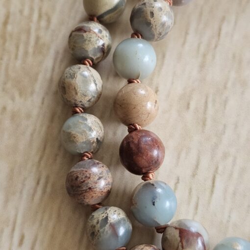 Jaspis („Shoushan-Jaspis") -Mala (2) mit Baumwollquaste: – Bild 15