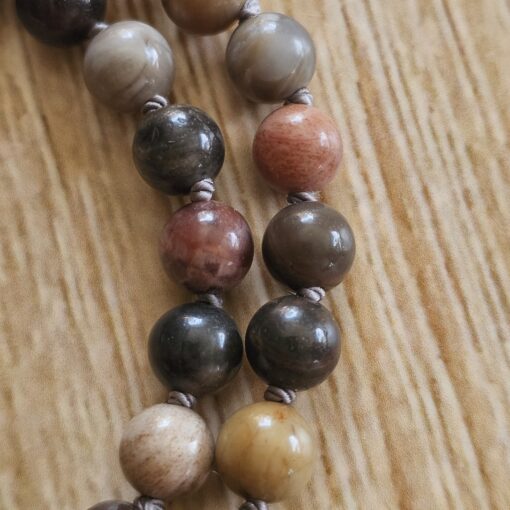 Mala aus versteinertem Holz (3) mit Baumwollquaste – Bild 15