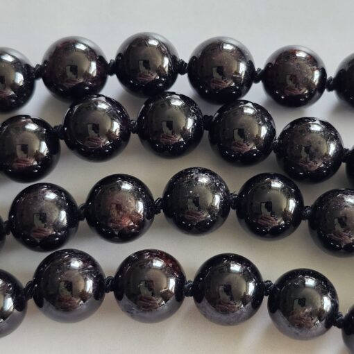 Granat (dunkel) -Mala mit Granat-Donut und Armband – Bild 15