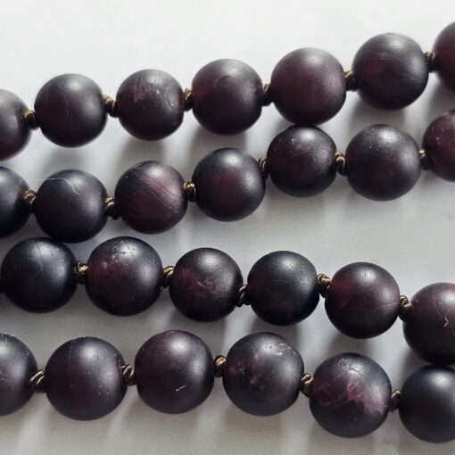 Granat (matt) -Mala mit Granat-Anhänger (Freiform) und Armband – Bild 16
