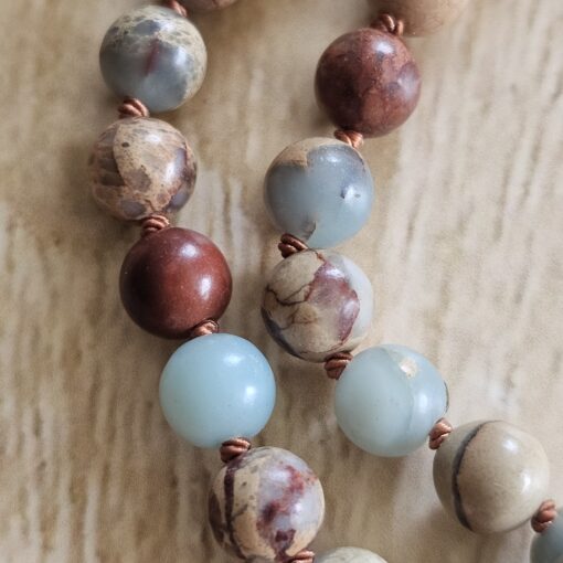 Jaspis („Shoushan-Jaspis") -Mala (2) mit Baumwollquaste: – Bild 16