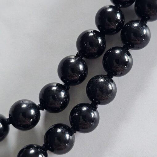 Turmalin (schwarz) -Chakra-Mala (2) mit grünem Aventurinquarz-Donut – Bild 16
