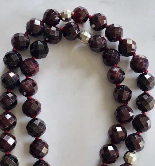 Granat (facettiert) -Mala mit Granat-Anhänger (Freiform) und 2 Armbändern – Bild 14