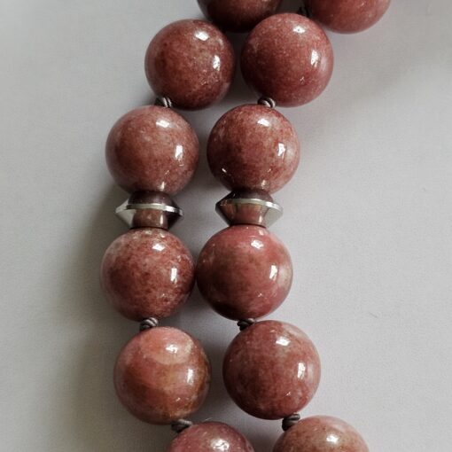 Thulit-Mala (2) mit Thulit-Anhänger (Freiform) und Armband – Bild 17