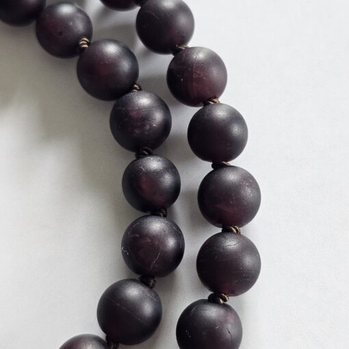 Granat (matt) -Mala mit Granat-Anhänger (Freiform) und Armband – Bild 17