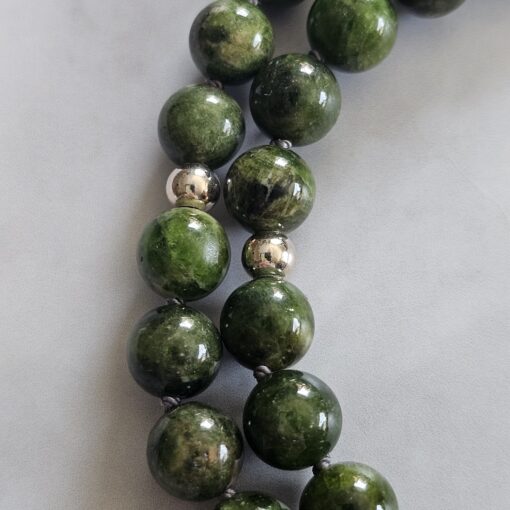 Chromdiopsid-Mala (2) mit Chromdiopsid-Donut – Bild 17