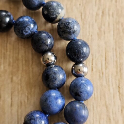 Dumortierit-Mala (2) mit Dumortierit-Donut und Armband – Bild 17