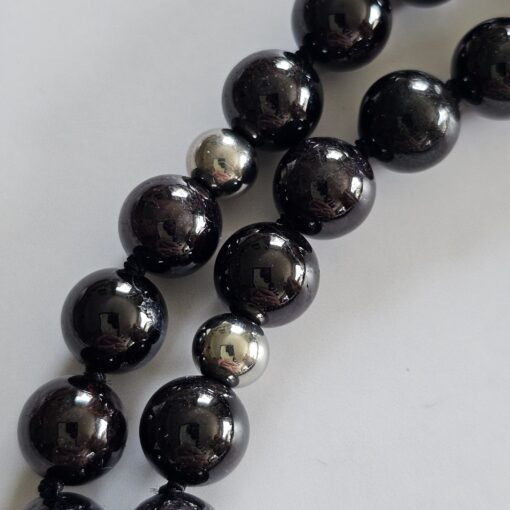 Granat (dunkel) -Mala mit Granat-Donut und Armband – Bild 17