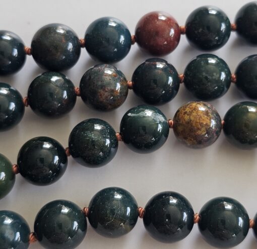 Heliotrop-Mala mit Heliotrop-Anhänger (Freiform) und Armband – Bild 15