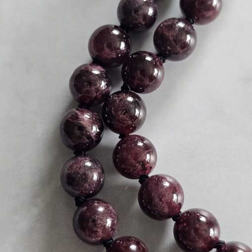 Granat-Turmalin (schwarz) -Mala mit Edelstahl-Anhänger (Engel mit Herz) – Bild 18