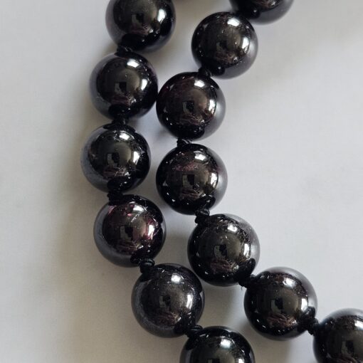 Granat (dunkel) -Mala mit Granat-Donut und Armband – Bild 18