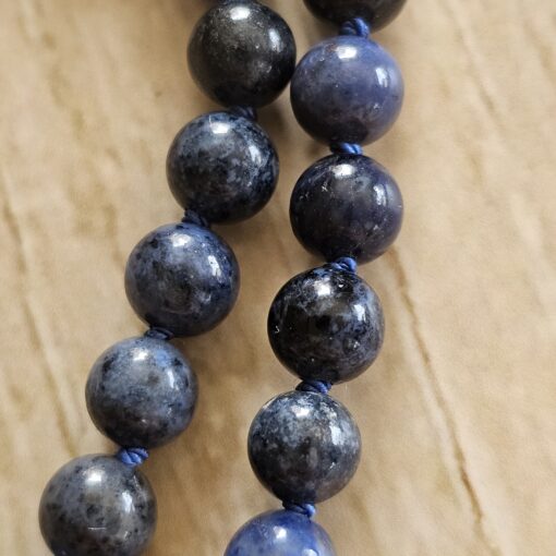 Dumortierit-Jaspis (rot) -Mala (1) mit Dumortierit-Donut – Bild 19