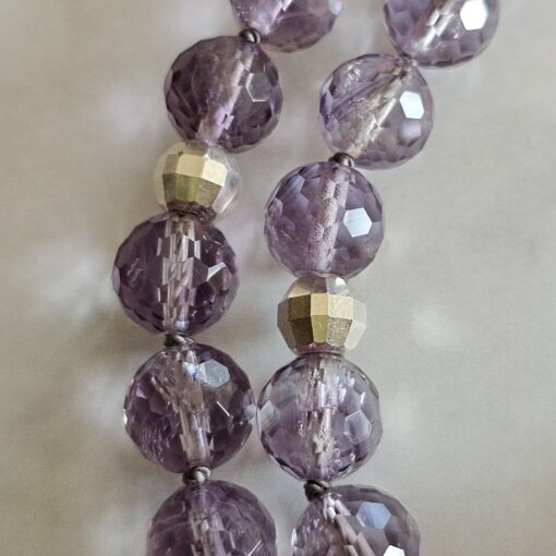 Amethyst (hell und facettiert) -Mala mit Kreuzanhänger aus 925 Silber und Amethyst sowie Armband – Bild 19