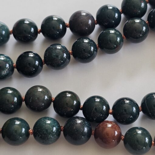 Heliotrop-Mala mit Heliotrop-Anhänger (Freiform) und Armband – Bild 16
