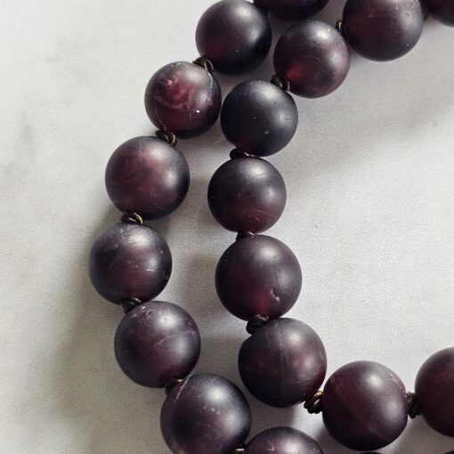 Granat (matt) -Mala mit Granat-Anhänger (Freiform) und Armband – Bild 19