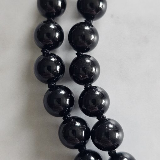 Granat-Turmalin (schwarz) -Mala mit Edelstahl-Anhänger (Engel mit Herz) – Bild 19
