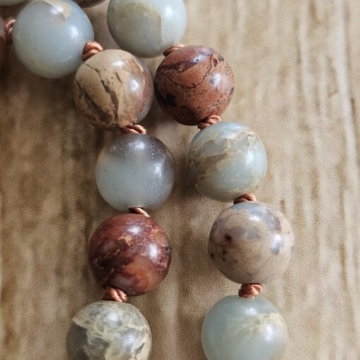 Jaspis („Shoushan-Jaspis") -Mala (2) mit Baumwollquaste: – Bild 19