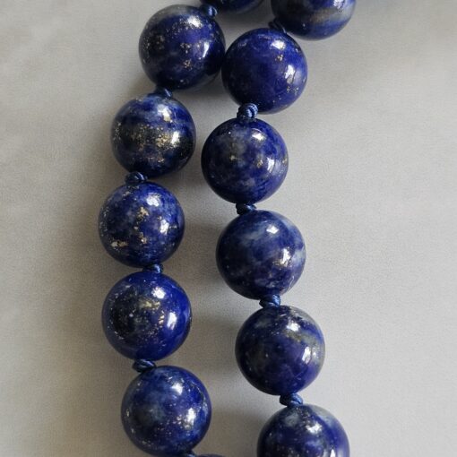 Lapislazuli-Pyrit-Mala (5) mit Anhänger mit einer Pyrit-Sonne – Bild 18